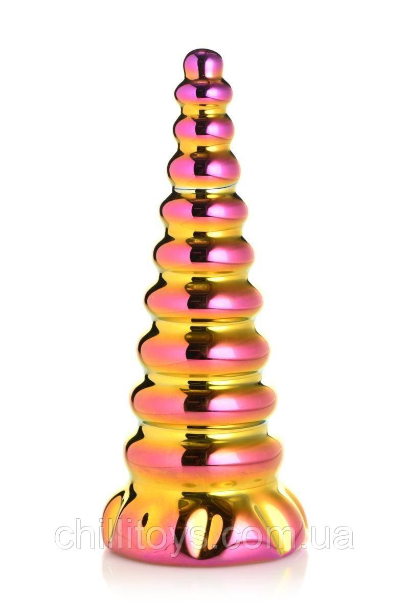 Фентезійний фалоімітатор Creature Cocks Twilight Rainbow Glass Dildo