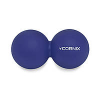 Масажний м'яч Cornix Lacrosse DuoBall 6.3 x 12.6 см XR-0109 Navy Blue