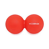 Масажний м'яч Cornix Lacrosse DuoBall 6.3 x 12.6 см XR-0112 Red