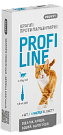 Природа Provet Profiline Краплі від бліх і кліщів для котів вагою від 4 до 8 кг, 1 шт.