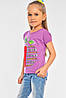 Футболка дитяча для дівчинки фіолетового кольору р.98 201293P, фото 2
