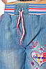 Шорти джинсові дитячі для дівчинки блакитного кольору 201321P, фото 4
