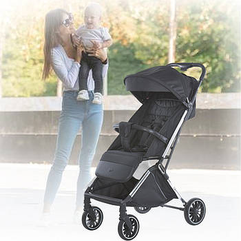 Дитячий прогулянковий візочок зі знімним капюшоном та страховий бампер EL CAMINO ME 1129 Beige Striped Бежевий