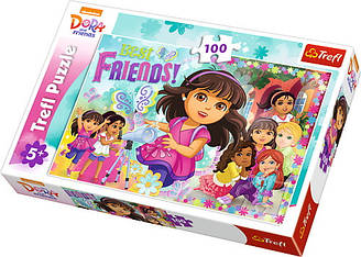 Пазли - (100 елм.) - "Пригода чекає" / Віано, Дора і друзі