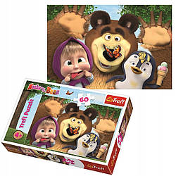 Пазли - (60 елм.) - Щастливий день Маши / Маша та Ведмідь