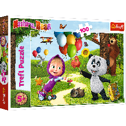 Пазли - (100 елм.) - "Маша з друзями" / Маша та Ведмідь