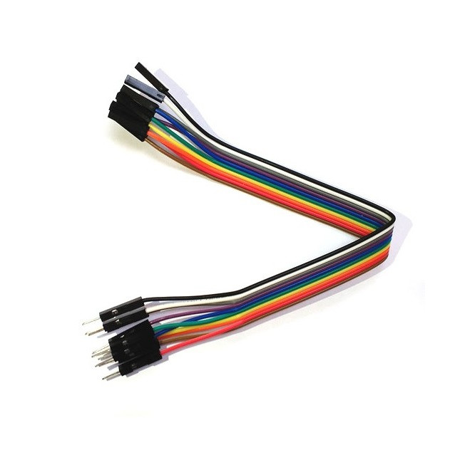 Джампер-кабелі Dupont 10pin 20см Male-Female для Arduino, макетних плат, з'єднання модулів