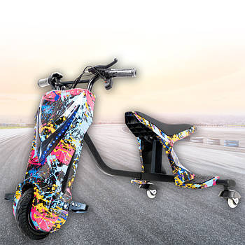 Гіроборд дріфт-карт у стильному оформленні EL-16-5 Клякса Гіроборд з LED підсвічуванням