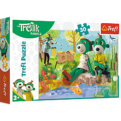 Пазли - (30 елм.) - "Трефлики біля річки"