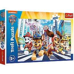 Пазли - (100 елм.) - "Весела команда"/Nickelodeon: "Щенячий патруль"