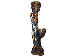 Садова фігурка гіпс 95см Вуличний декор із двома кашпо ТМ ADEKO