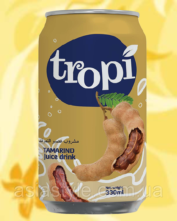 Фруктовий соковий напій тамаринд, Фруктовый напиток,Fruit Juice Drink Tamarind, Tropi, 330мл, В'єтнам, ВО
