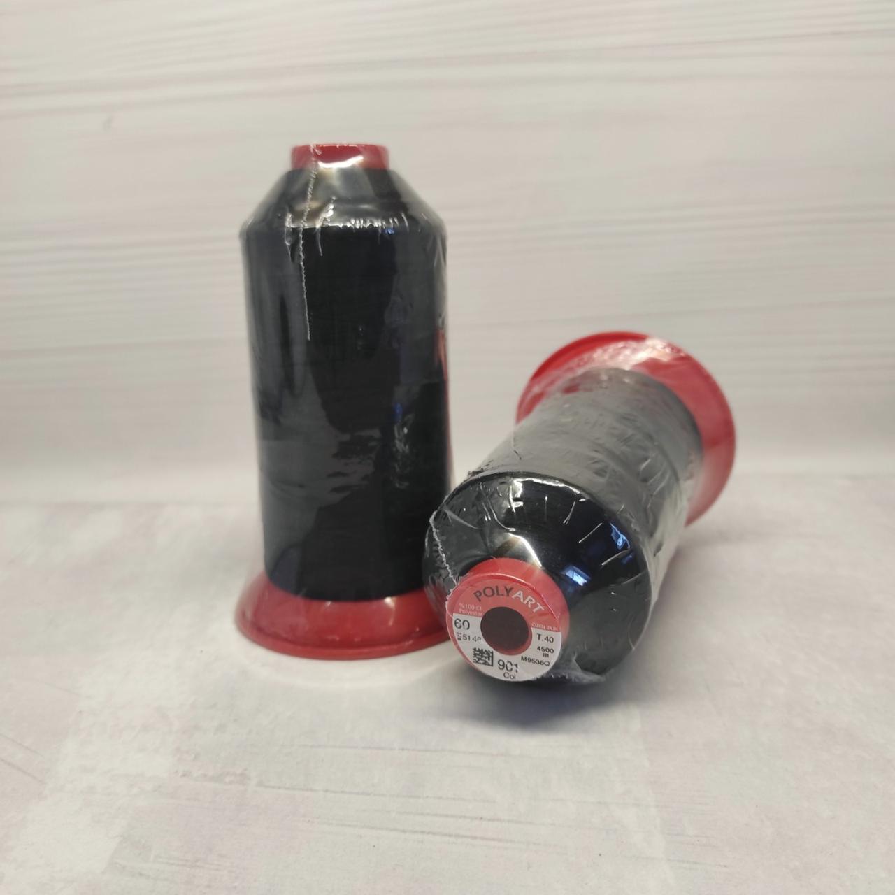 5100/901 Нитки POLYART № 60 Чорні