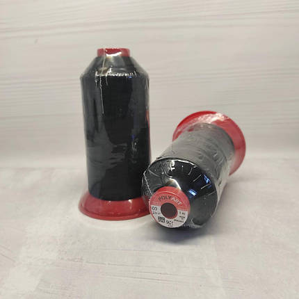 5100/901 Нитки POLYART № 60 Чорні, фото 1