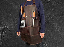 Шкіряний фартух для барбекю