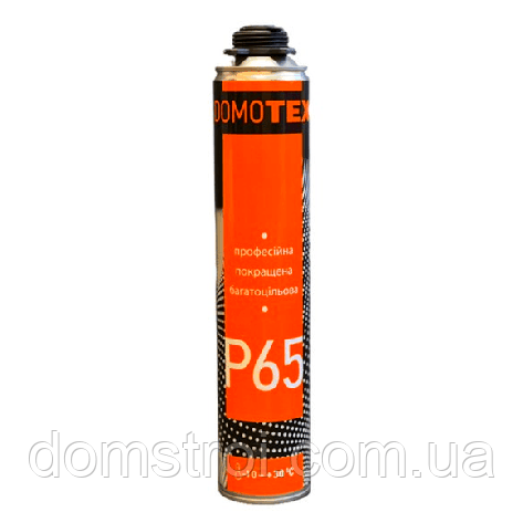 Піна професійна монтажна Domotex P65 (780 мл) всесезонна ❄☀, фото 1
