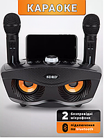 Беспроводная портативная колонка караоке с двумя микрофонами SD-306.