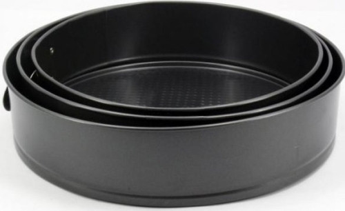 Форма для торта кругла антипригарна набір 3шт ∅24х26х28см, фото 1