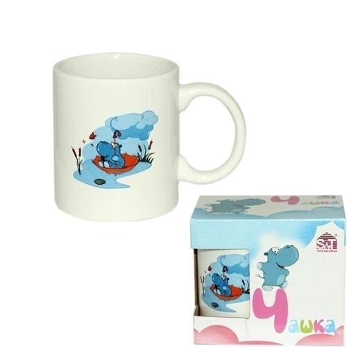 Чашка фарфорова дитяча 230мл Бегемотик, фото 1