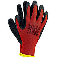 Рукавиці робочі з латексним покриттям 10й розмір (XL), RTELA CB