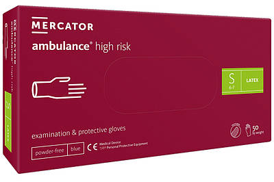 Рукавиці медичні "Ambulance high risk" S 25пар