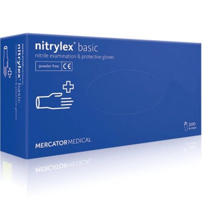 Рукавиці медичні "Nitrylex" basic L 50пар, сині