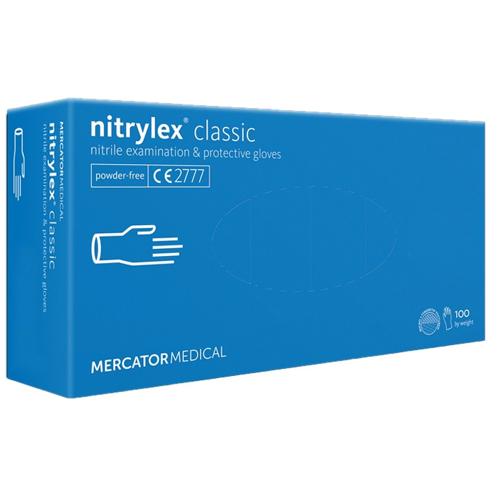 Рукавиці медичні "Nitrylex" Classik XL 50пар, сині