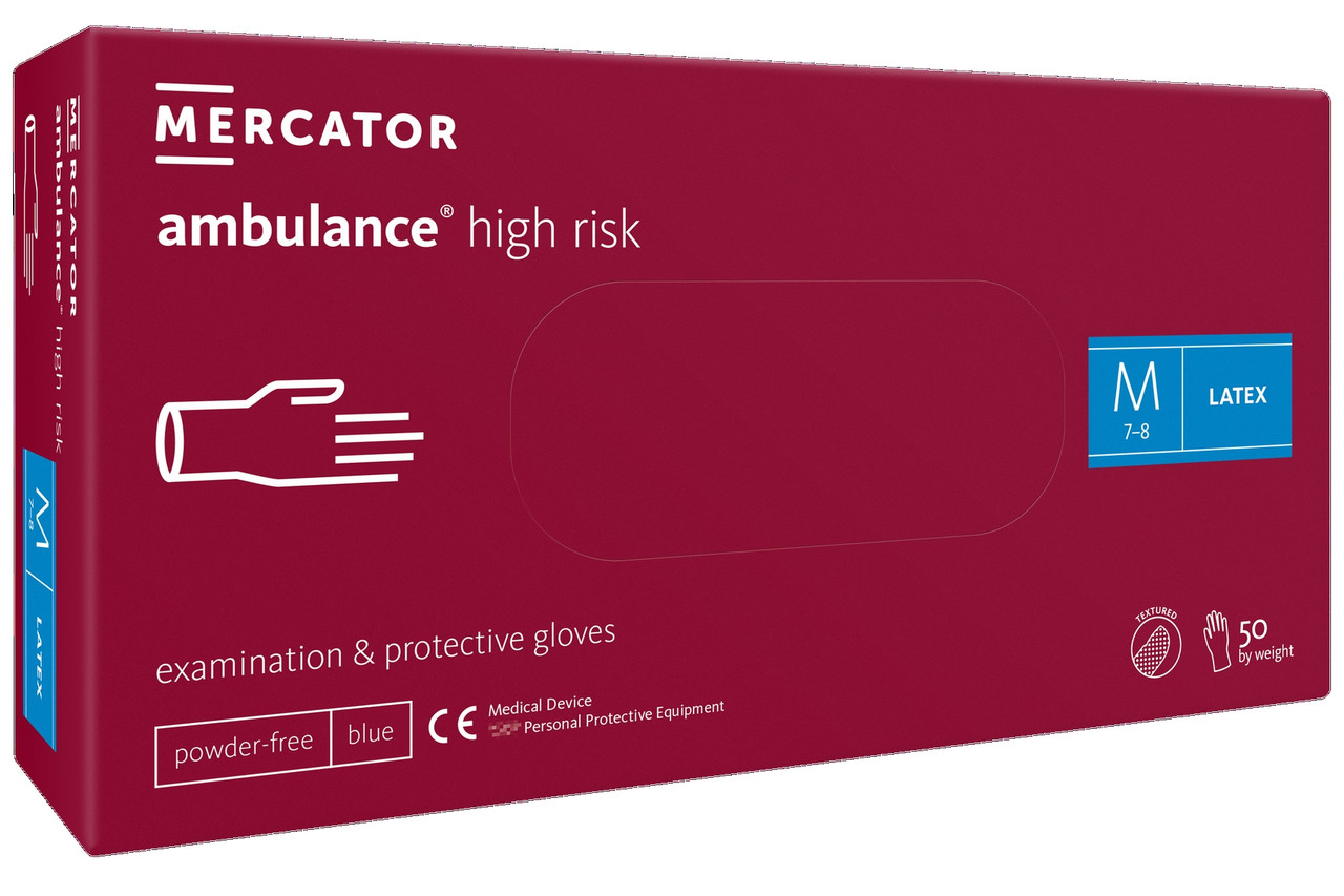 Рукавиці медичні "Ambulance high risk" M 25пар