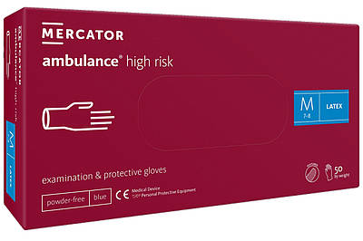 Рукавиці медичні "Ambulance high risk" M 25пар