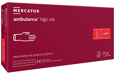 Рукавиці медичні "Ambulance high risk" L 25пар