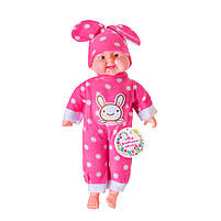 Пупс музичний м'який у костюмі з вушками, 38 см, SEL-0007, фото 3