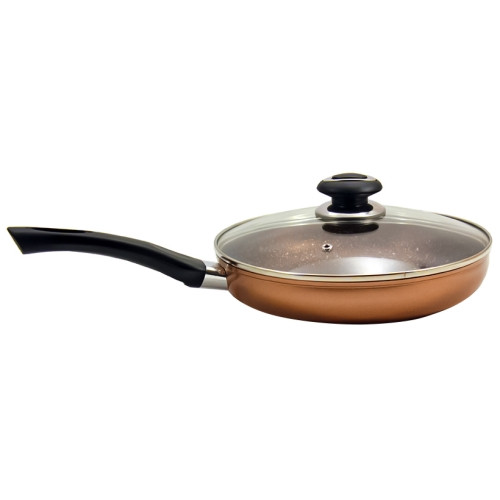 Сковорода з мармуровим покриттям та кришкою ∅18см FPM-182, фото 1