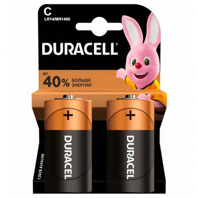 Батарейка Duracell R14/CARD (2шт)