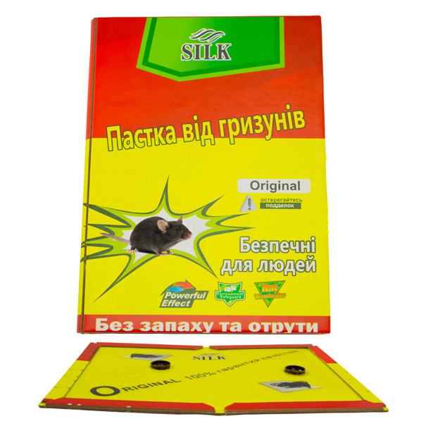 Пастка клейова для мишей та гризунів Silk 21х16см (пастка-книжка розкладна), фото 1