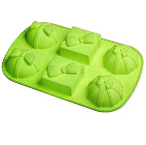 Форма силіконова Кекс з бантом 27,5х17,5х3,5см, фото 1