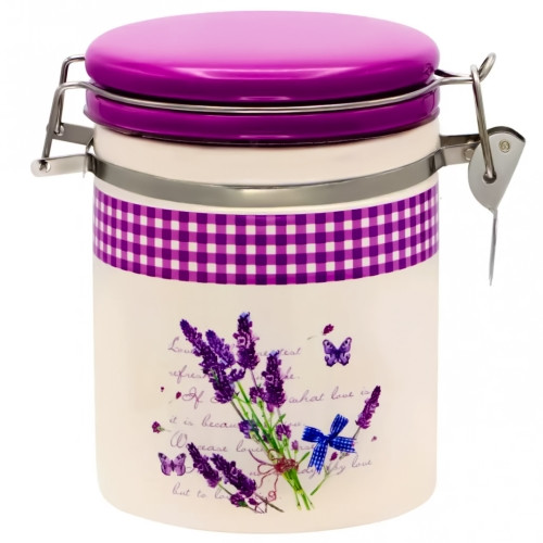 Банка керамічна 850мл Лаванда, фото 1