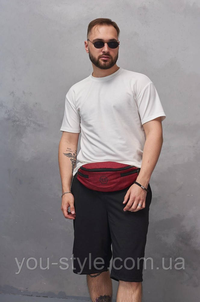 Бананка Philipp Plein червоний меланж (1934923287)