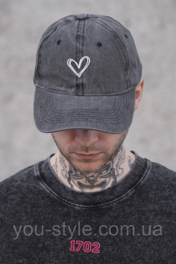 Кепка бейсболка Without Серце Gray