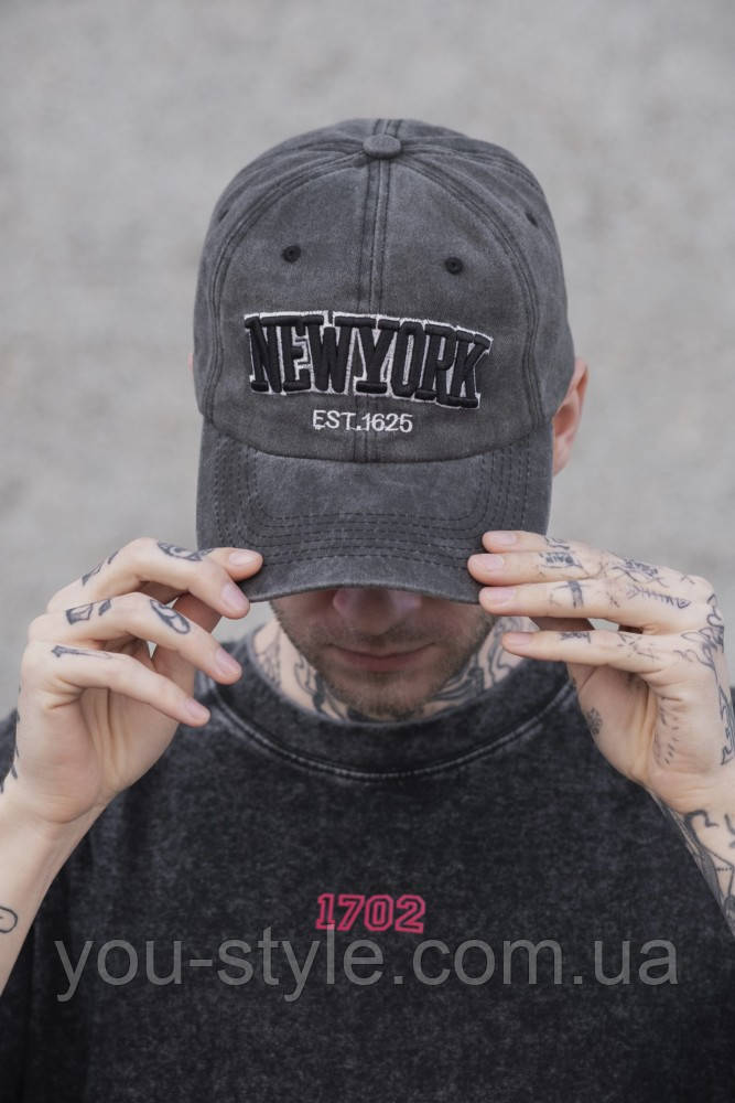 Кепка бейсболка Without New York Gray