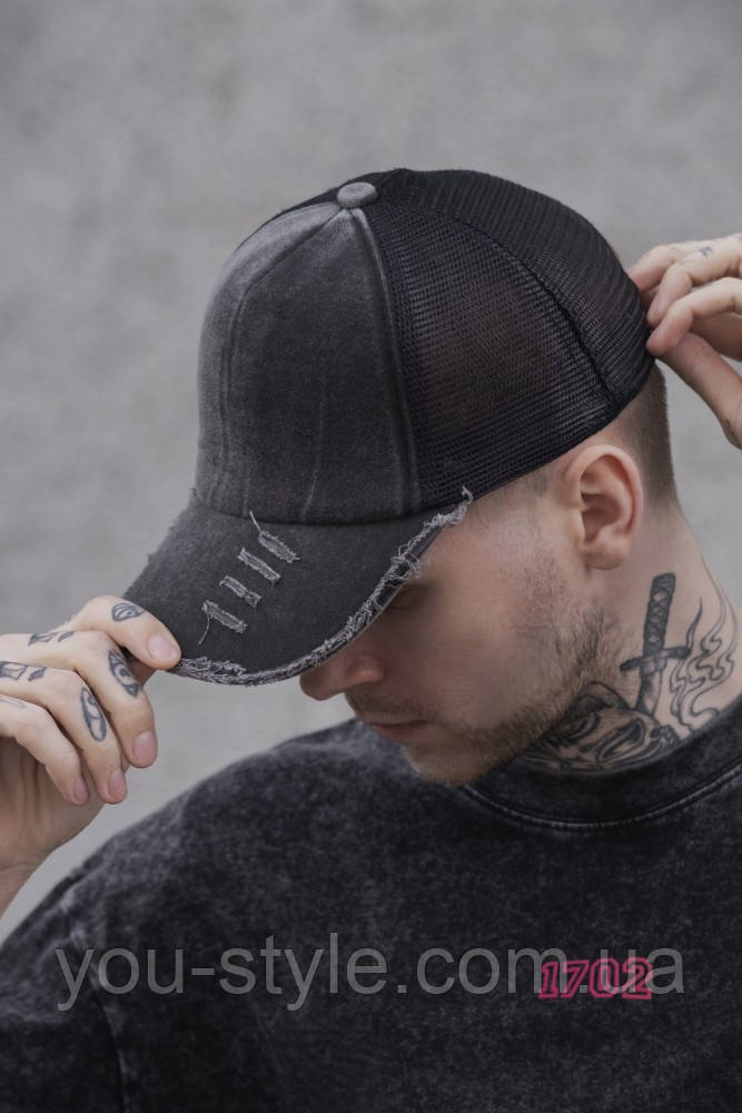 Кепка бейсболка сітка Without Fourpage Gray