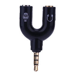 Спліттер Y-типу для гарнітур 2x1 3.5мм джек для ноутбука з 1 гніздом smart