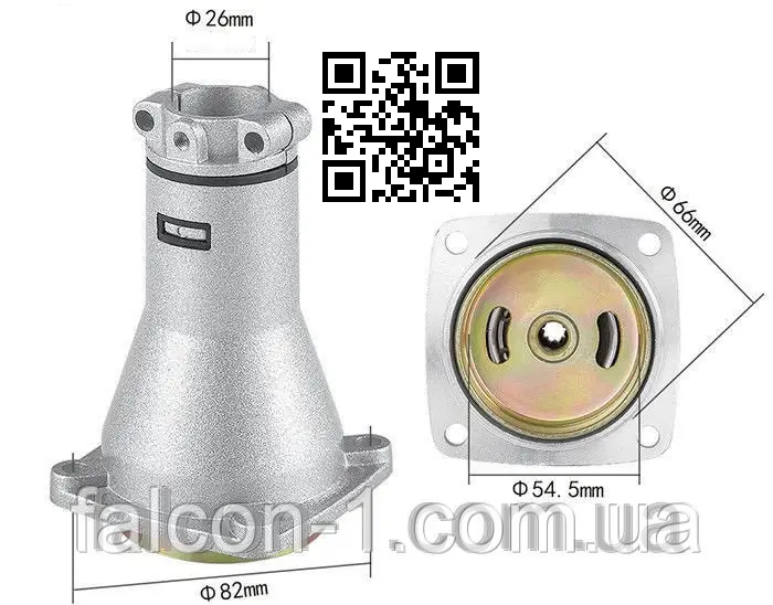 Редуктор верхній Al-ko Hecht 127BTS 127000055 9 шліців D труби 26 мм D муфти 66 мм 010268E для бензотримера