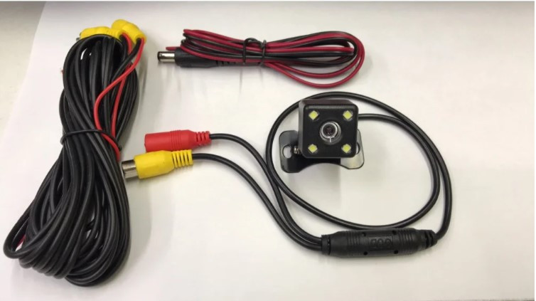 Автокамера заднього огляду 4led Мінікамера з підсвіткою КВАДРАТНА SV227, фото 1