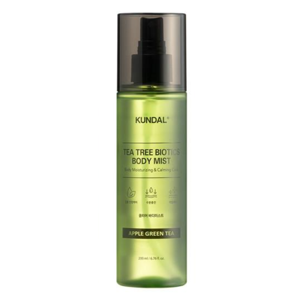 Спрей для тіла проти акне Яблуко & Зелений чай Kundal Tea Tree & Biotics Body Mist Apple Green Tea 200 мл, фото 1