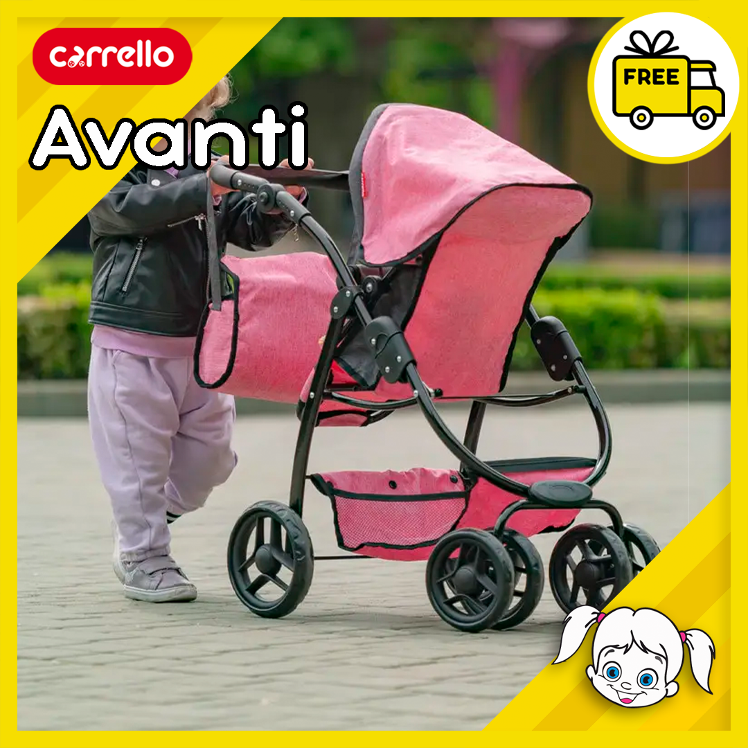 Коляска для ляльок 2 в 1 Carrello Avanti 9662 із сумкою