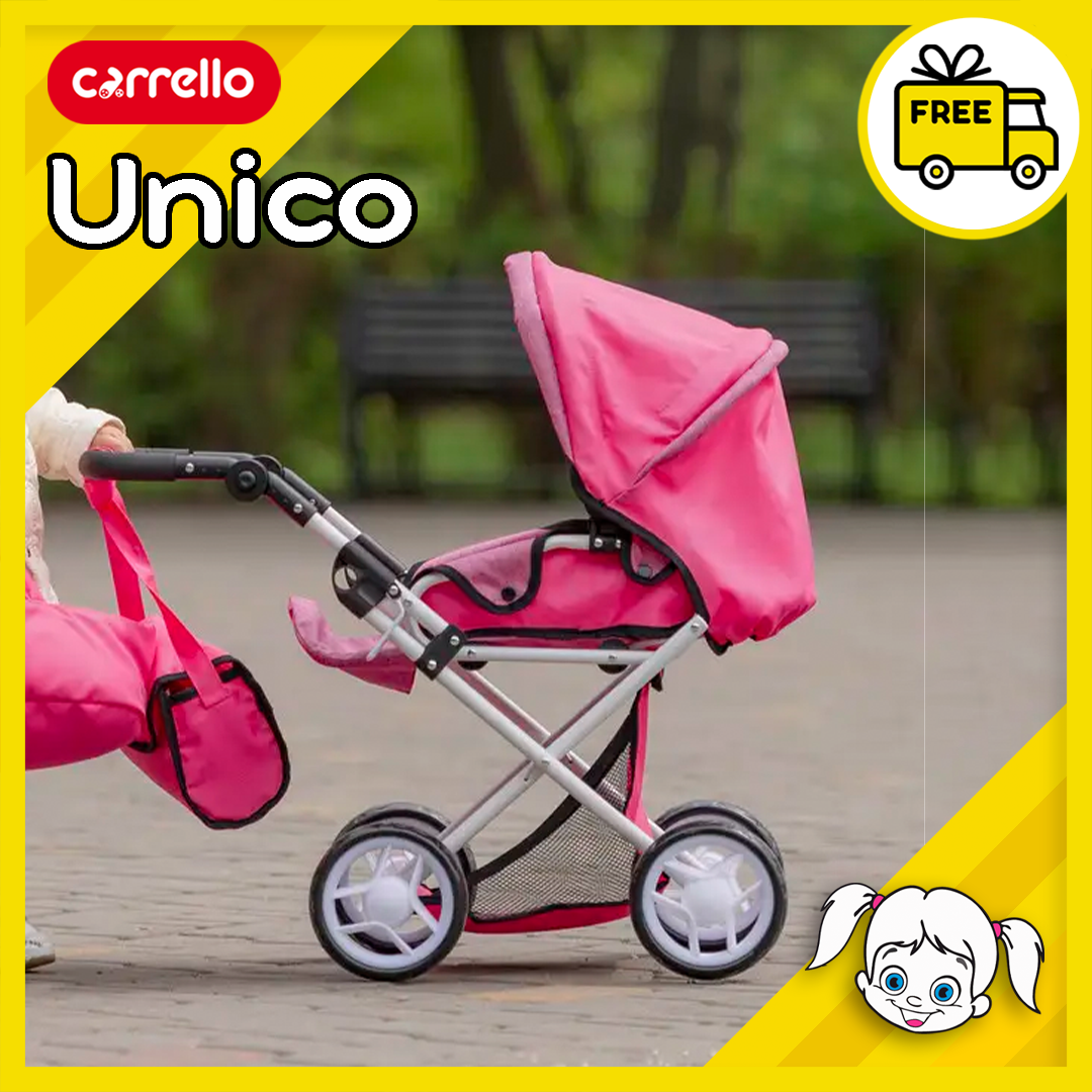 Коляска для ляльок з сумкою Carrello Unica 9346