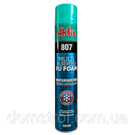 Піна ручна монтажна Akfix 807 (750 мл) зимова ❄, фото 1
