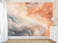 Фотошпалери на всю стіну самоклеюча плівка Oracal в спальню, вітальню «Рожево-сині хвилі», фото 3