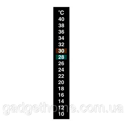 ТОП! Термометр наклейка для акваріума 10-40C 13см, акваріумний градусник - (gHome), фото 1