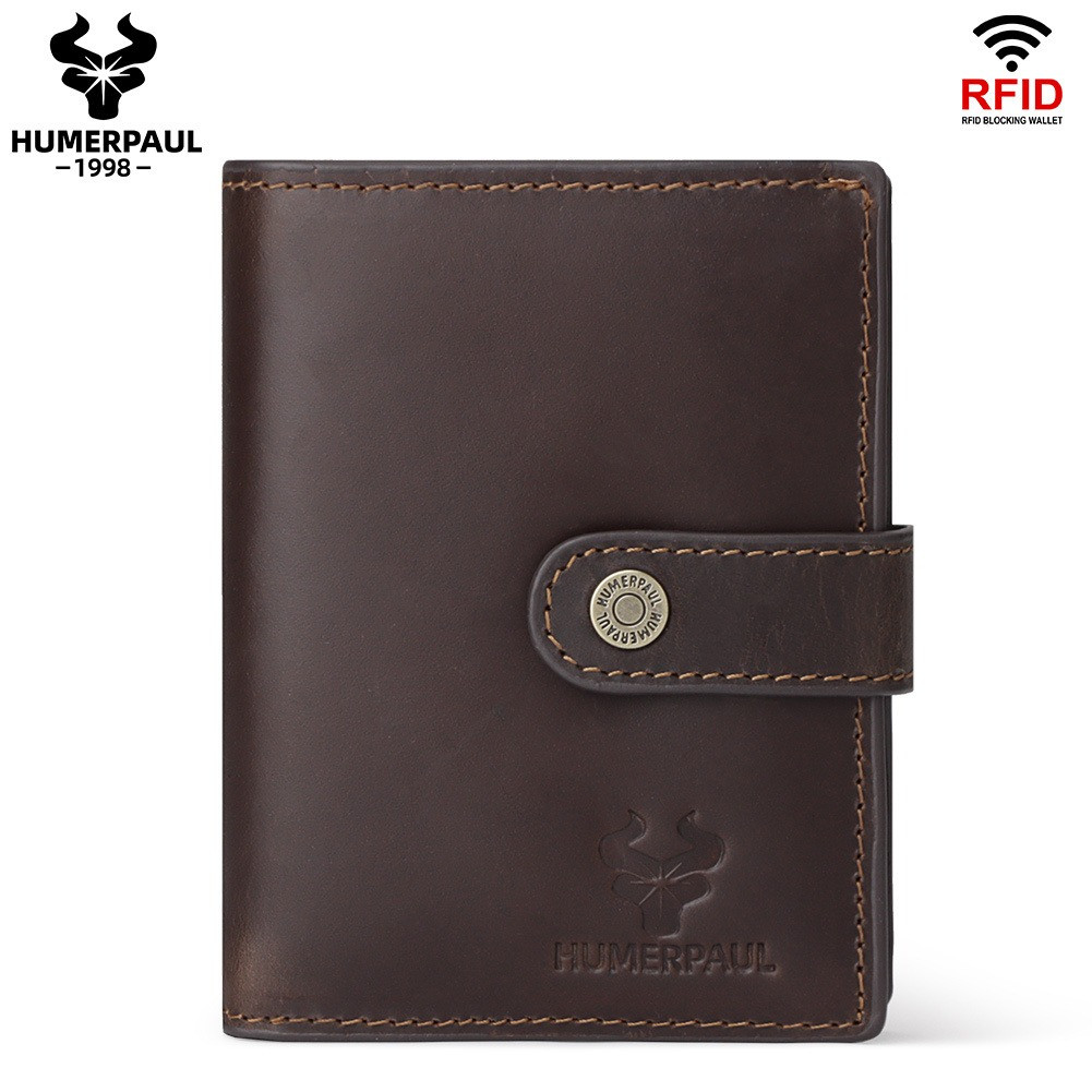 Чоловічий гаманець із натуральної шкіри. Шкіряний гаманець чоловічий портмоне зі шкіри Коричневий, фото 1